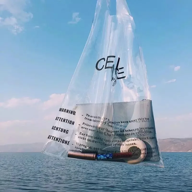 2019 Luxury Brand Letter Logo Clear PVC Women Handbags Jelly Shopping Transparent Plastic Summer Beach Girls Bags Fashion Tote
2019 Luxury Brand Letter Logo Clear PVC Women Handbags Jelly Shopping Transparent Plastic Summer Beach Girls Bags Fashion Tote