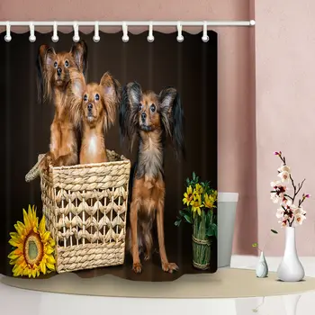 Three puppies pattern Bathroom Waterproof Shower Curtain With 12 Polyester Hooks
Three puppies pattern Bathroom Waterproof Shower Curtain With 12 Polyester Hooks