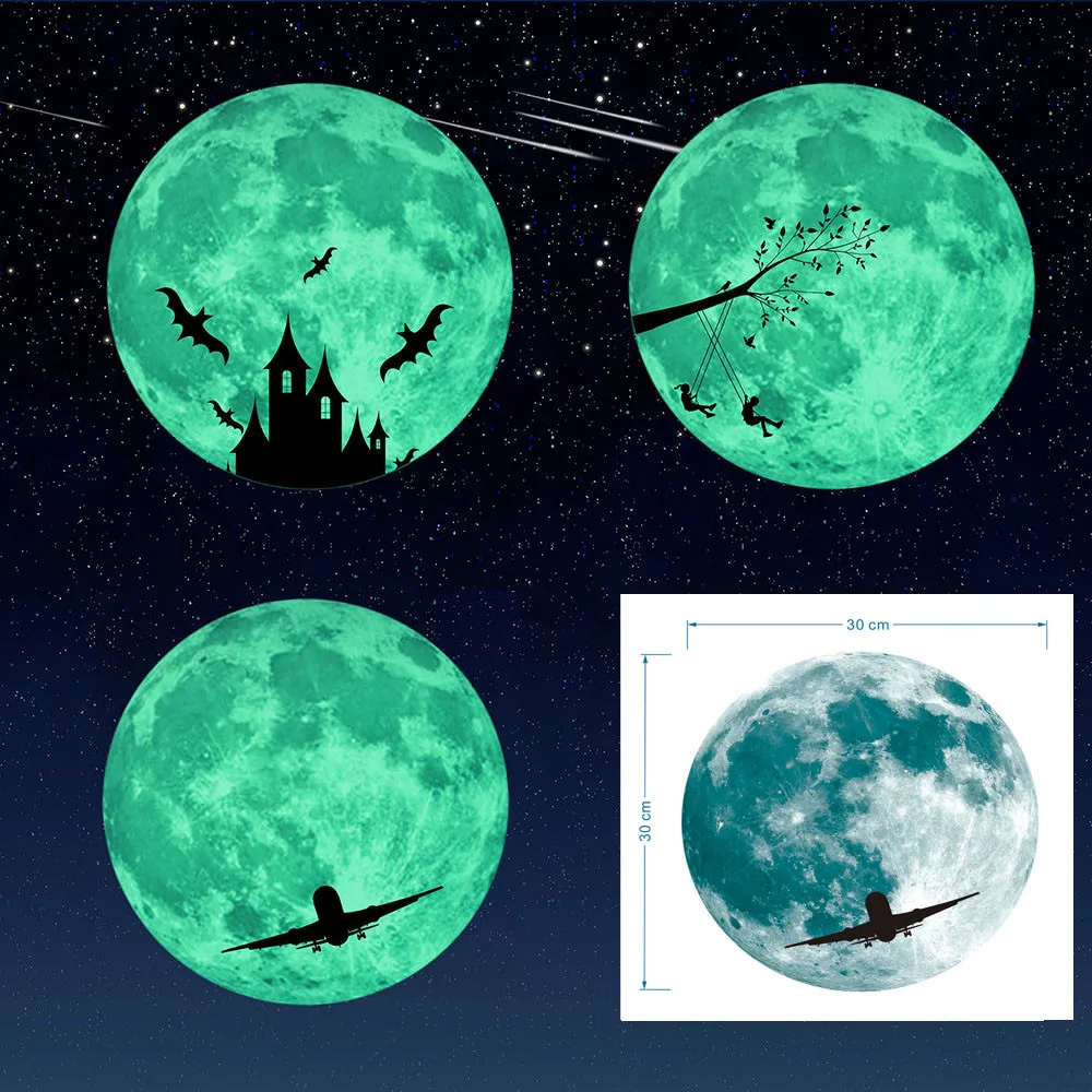 30cm Luminous Moon Sticker 3D Large Moon Fluorescent Wall Sticker Kids Bedroom Removable Glow In The Dark Sticker Wallpaper
30cm Luminous Moon Sticker 3D Large Moon Fluorescent Wall Sticker Kids Bedroom Removable Glow In The Dark Sticker Wallpaper