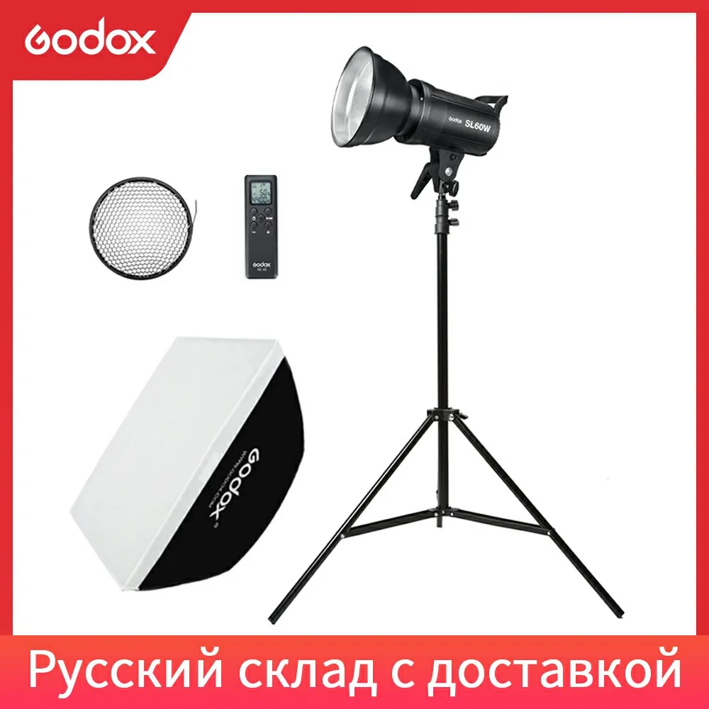 Godox SL-60W 5600K LED Video Light White Version Video Light Continuous Light Kit + 60x60cm Bowens Softbox + 190cm Light Stand
Godox SL-60W 5600K LED Video Light White Version Video Light Continuous Light Kit + 60x60cm Bowens Softbox + 190cm Light Stand
