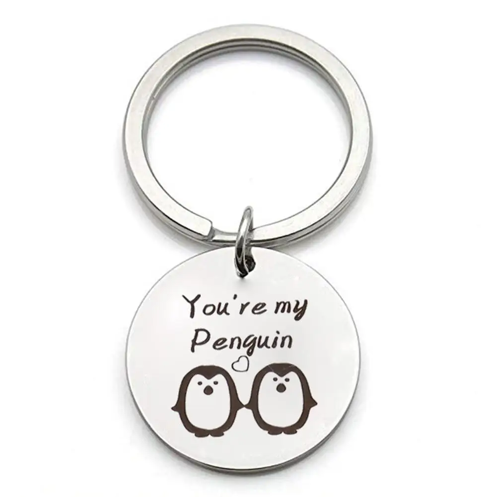 Fashion Charms Key Chains Stainless Steel You Are My Penguin Key Ring Holder Keychain Couple Gift Jewelry porte clef
Fashion Charms Key Chains Stainless Steel You Are My Penguin Key Ring Holder Keychain Couple Gift Jewelry porte clef