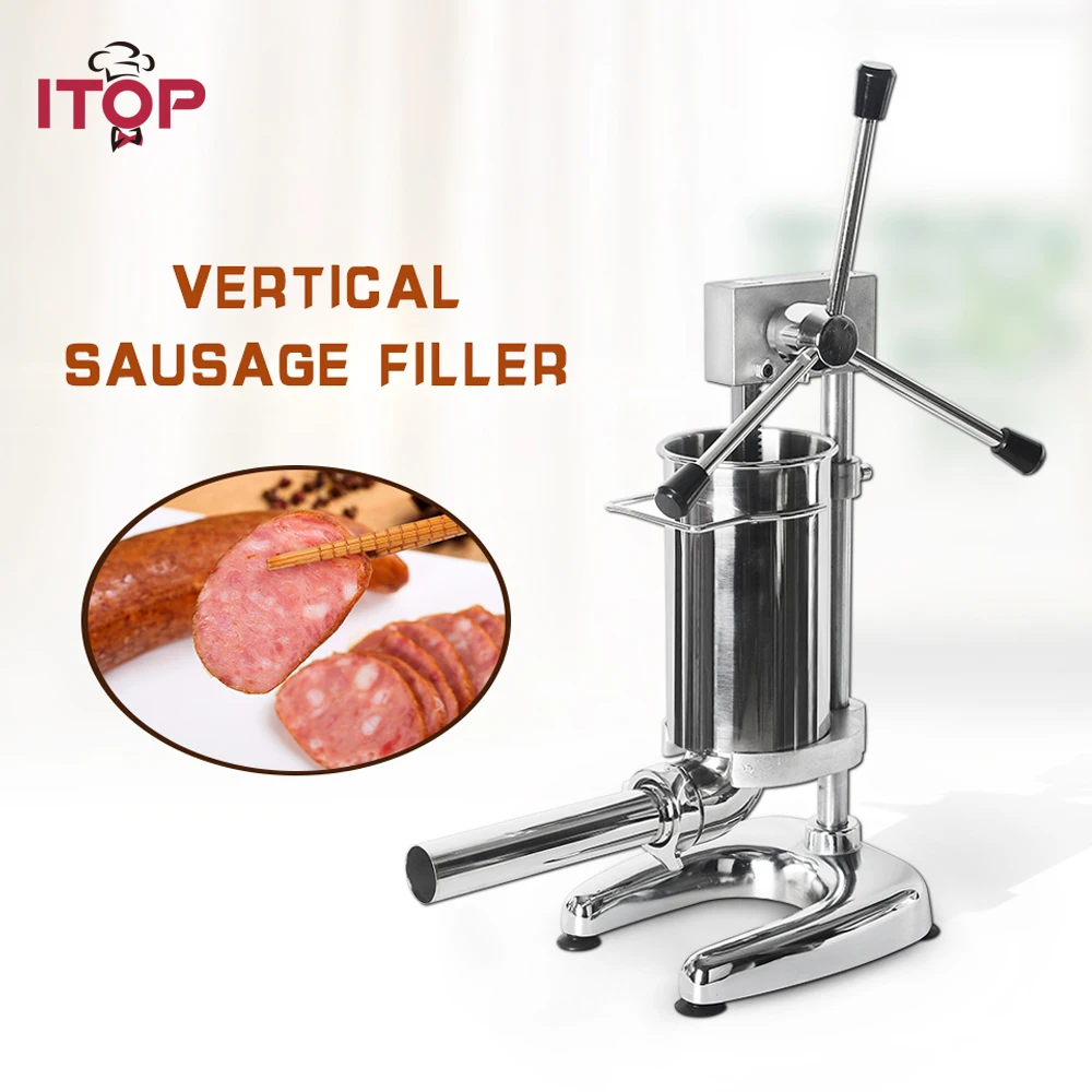 ITOP Vertical 2L Sausage Stuffer Meat Filling Machine Stainless Steel Sausage Filler Food Processors With 4 Sausage Funnels
ITOP Vertical 2L Sausage Stuffer Meat Filling Machine Stainless Steel Sausage Filler Food Processors With 4 Sausage Funnels
