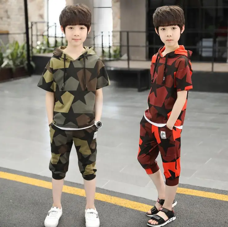Teenage Boys Summer Clothes Sets Camouflage Sport Boutique Outfits Hooded T shirt Short Set Tracksuit Teen Kids Clothing 10 Year
Teenage Boys Summer Clothes Sets Camouflage Sport Boutique Outfits Hooded T shirt Short Set Tracksuit Teen Kids Clothing 10 Year