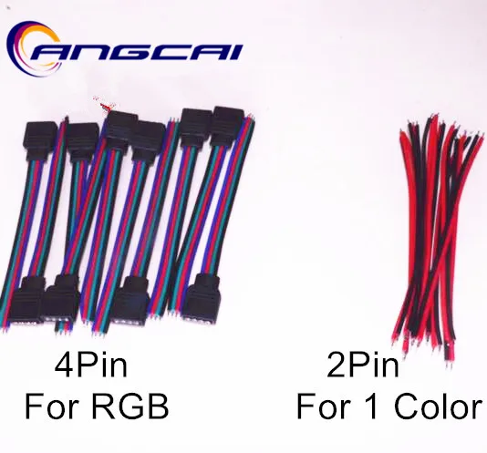 10cm 4Pin 2Pin electric wire Black red For RGB LED Strips lamps bulbs accessories 10Pcs
10cm 4Pin 2Pin electric wire Black red For RGB LED Strips lamps bulbs accessories 10Pcs