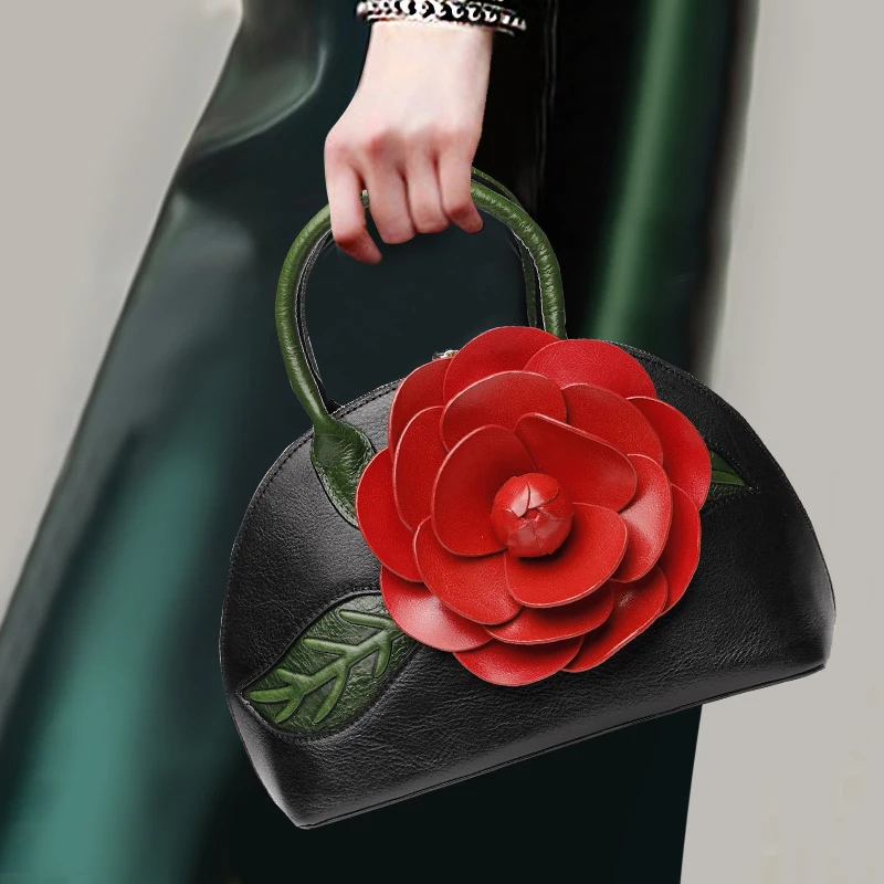 Fashion Women Evening Handbag Genuine Leather Top Leather Embossed Flower Shell Bag High Grade Top-handle Bags for Birthday Gift
Fashion Women Evening Handbag Genuine Leather Top Leather Embossed Flower Shell Bag High Grade Top-handle Bags for Birthday Gift
