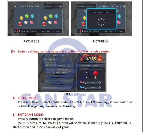 Pandora's Box6 Arcade Version user manual 15 w