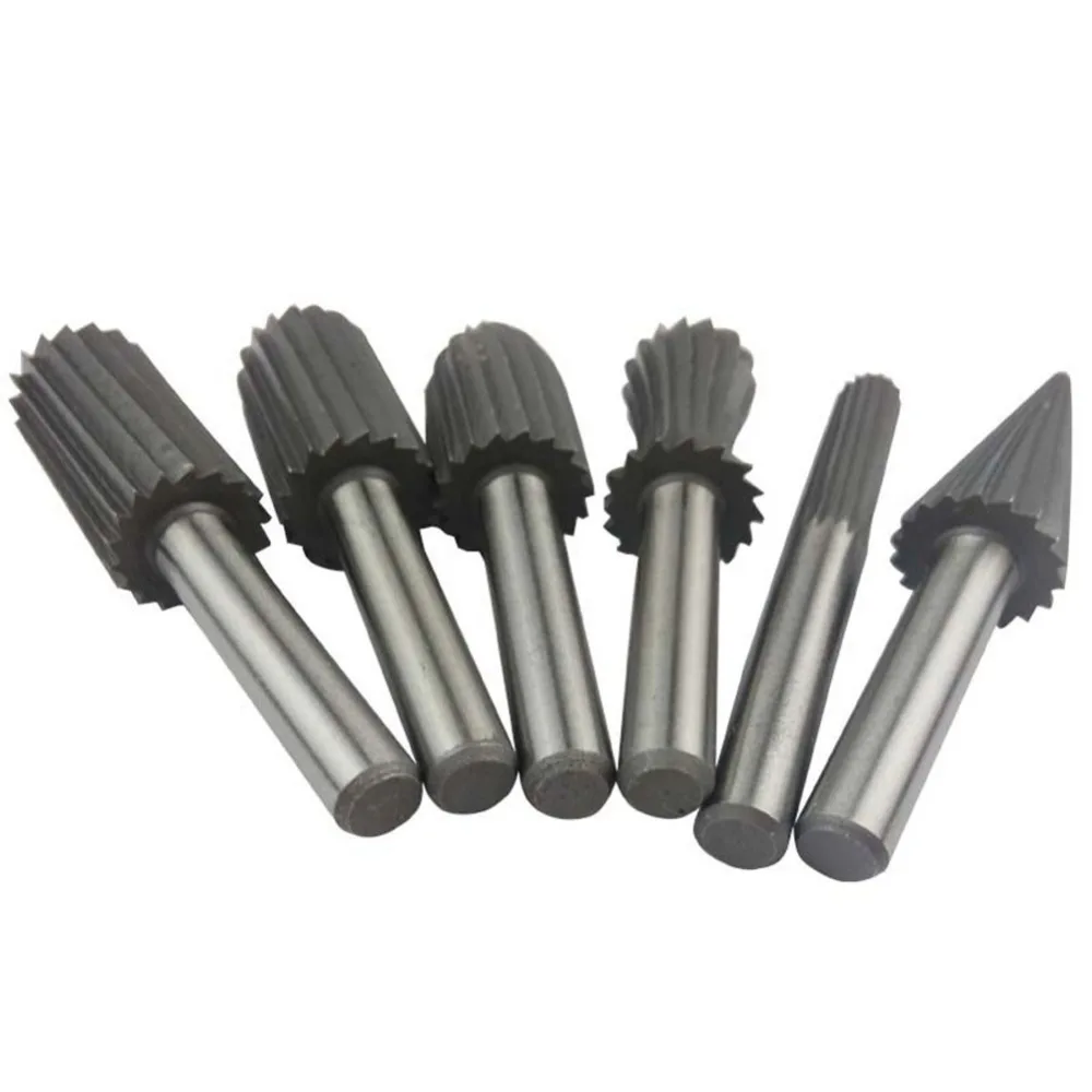 6mm 6pcs Engraving Bit Milling Cutter Burr Rotary Burr Set HSS Rotary Files For Metal Plastic Wood Electric Grinding Cutter File
6mm 6pcs Engraving Bit Milling Cutter Burr Rotary Burr Set HSS Rotary Files For Metal Plastic Wood Electric Grinding Cutter File