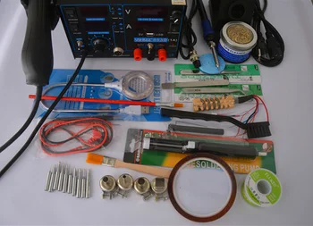 4in 1set 853D 1A USB 110V 220V Hot Air Gun Rework Station Soldering iron + Heat Gun + Power Supply Welding Repair Solder Station
4in 1set 853D 1A USB 110V 220V Hot Air Gun Rework Station Soldering iron + Heat Gun + Power Supply Welding Repair Solder Station