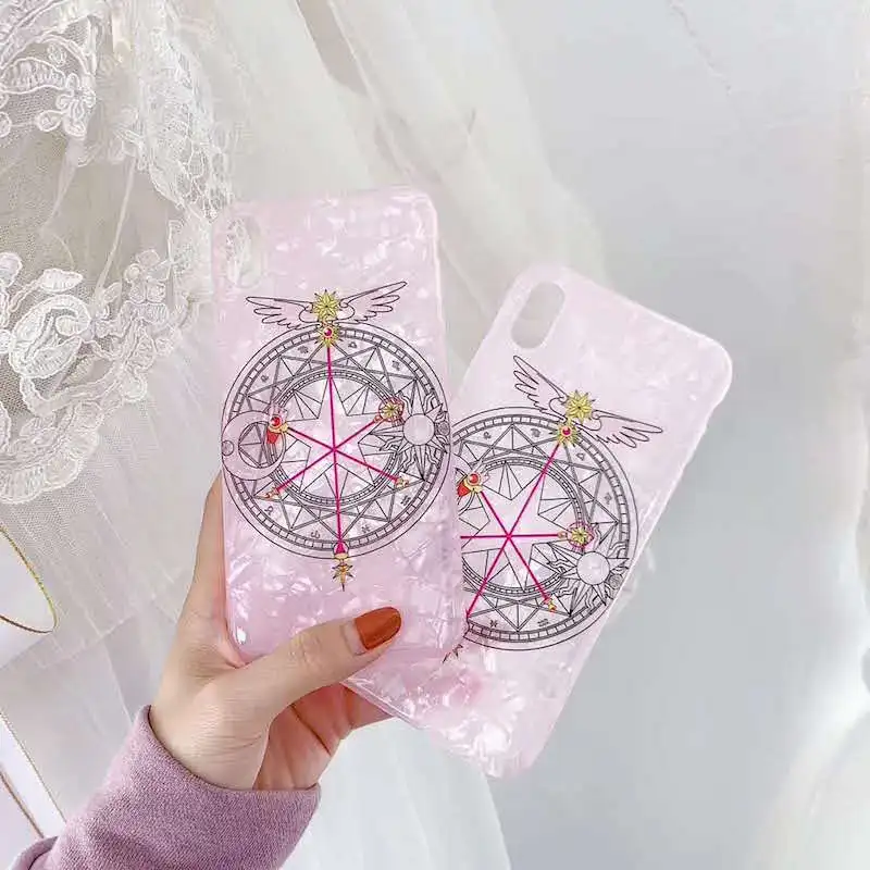 Cartoon Sakura Magic Array Mobile Shell for iPhoneX XR XSMAX Pink Shell IMD Mobile Shell for iphone 7 6s 8plus phone case coque
Cartoon Sakura Magic Array Mobile Shell for iPhoneX XR XSMAX Pink Shell IMD Mobile Shell for iphone 7 6s 8plus phone case coque