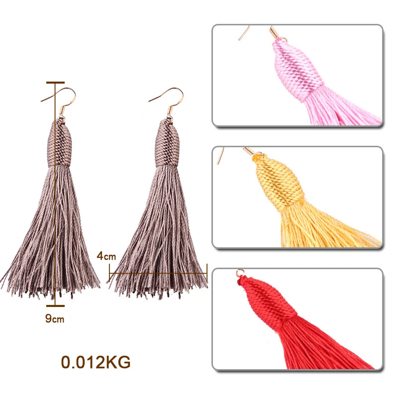 New Style Bohemian Wedding Fringed Cheap Wholesale Tassel Long Earrings Statement Jewelry Fashion Dangle Earring
New Style Bohemian Wedding Fringed Cheap Wholesale Tassel Long Earrings Statement Jewelry Fashion Dangle Earring