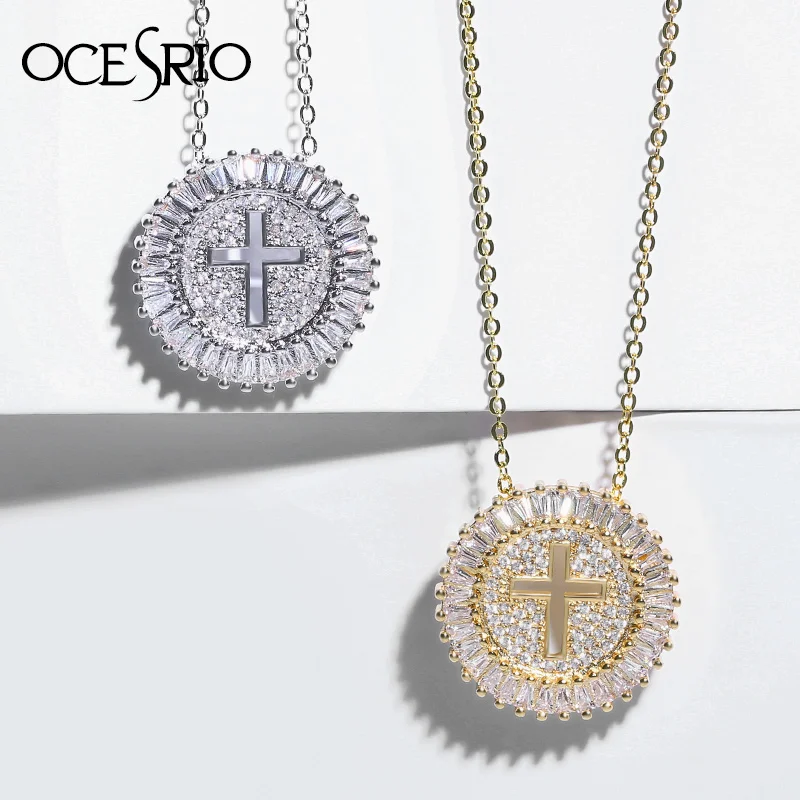 OCERIO 2019 Cubic Zirconia Gold Cross Necklace Women with Crystal Cross Pendant Long Chain Necklace CZ Christian Jewelry nke-p11
OCERIO 2019 Cubic Zirconia Gold Cross Necklace Women with Crystal Cross Pendant Long Chain Necklace CZ Christian Jewelry nke-p11