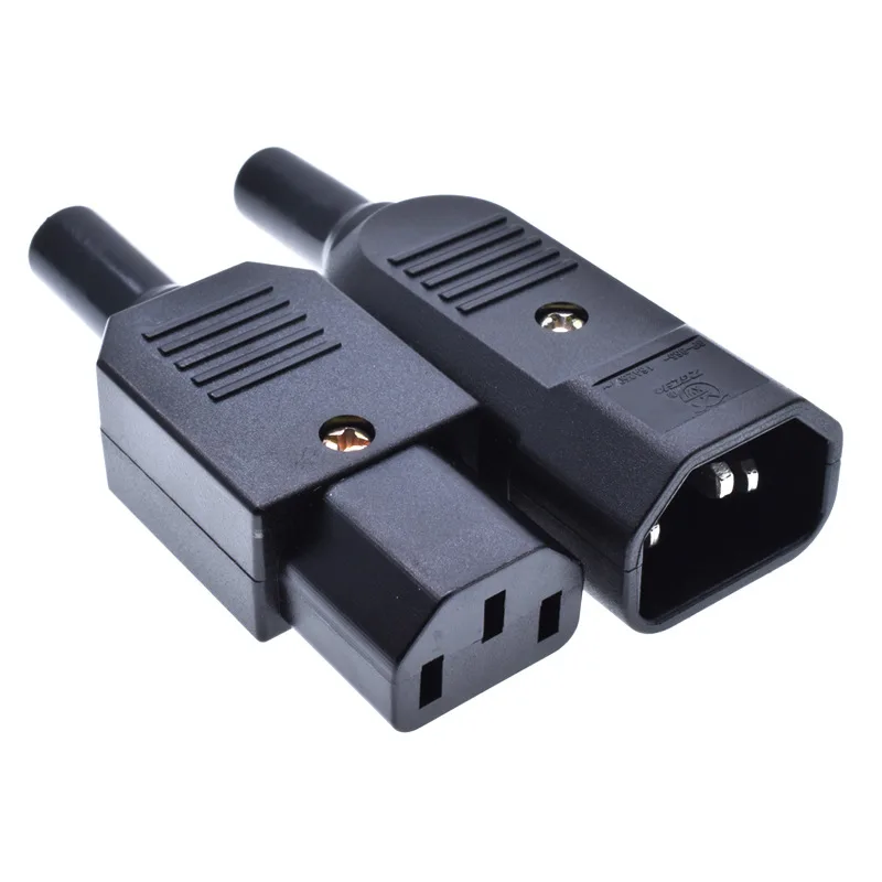 IEC Straight Cable Plug Connector C13 C14 10A 250V Black Female&male Plug Rewirable Power Connector 3 Pin AC Socket
IEC Straight Cable Plug Connector C13 C14 10A 250V Black Female&male Plug Rewirable Power Connector 3 Pin AC Socket
