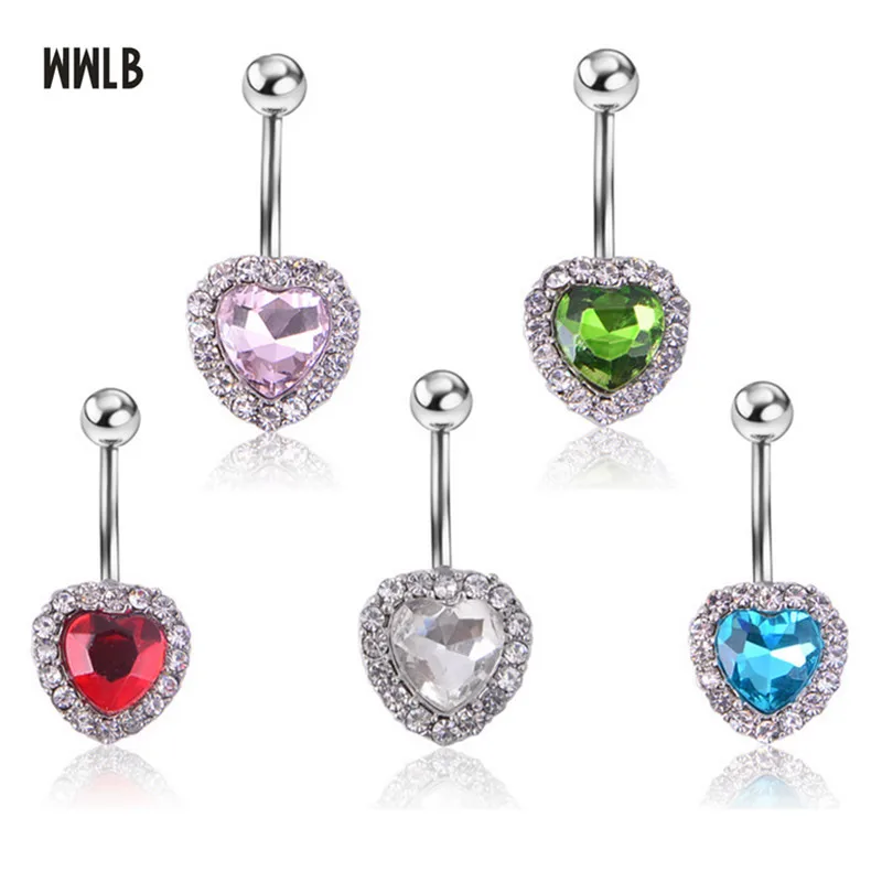 New Heart Shaped Zircon Navel Piercing Rings Women Sexy Belly Button Rings Medical Stainless Steel piercing nombril Body Jewelry
New Heart Shaped Zircon Navel Piercing Rings Women Sexy Belly Button Rings Medical Stainless Steel piercing nombril Body Jewelry