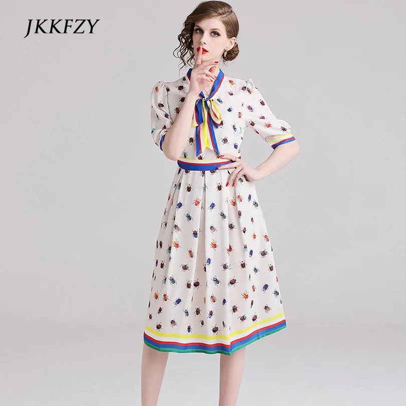2019 Summer New Fashion Women's Bow Runway Dresses Animal Printi Half Sleeve Work Dress Ladies Elegant Party Vestidso
2019 Summer New Fashion Women's Bow Runway Dresses Animal Printi Half Sleeve Work Dress Ladies Elegant Party Vestidso