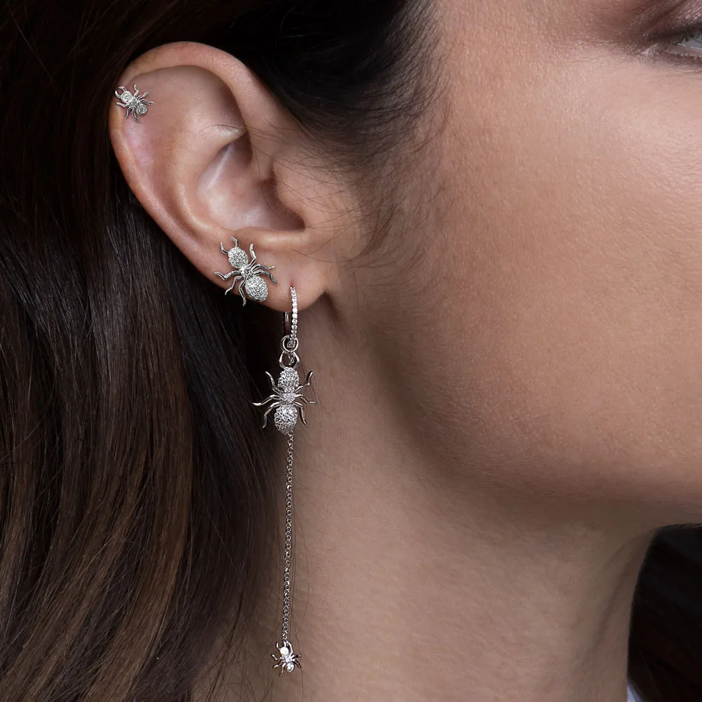 SLJELY 2019 January New 925 Sterling Silver Ants Earrings Cubic Zirconia Stones Insect Earring Monaco Women Luxury Brand Jewelry
SLJELY 2019 January New 925 Sterling Silver Ants Earrings Cubic Zirconia Stones Insect Earring Monaco Women Luxury Brand Jewelry