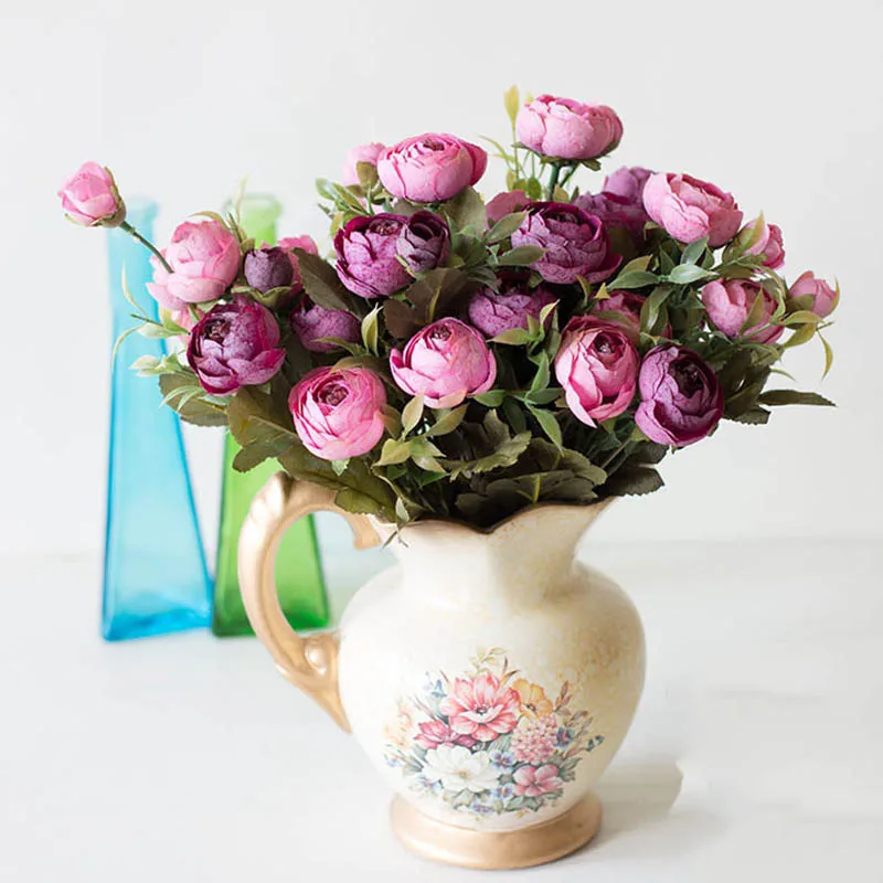 Artificial Plants 6 fork Silk tea roses Bride bouquet for Flowers Home Decoration fake plants artificial flowers
Artificial Plants 6 fork Silk tea roses Bride bouquet for Flowers Home Decoration fake plants artificial flowers