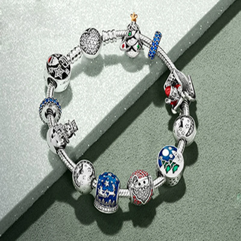 NEW Book Di 925 Sterling silver Winter Christmas Bracelets Suit Charm Bead Clear CZ Fit DIY Original Charm Pand Free
NEW Book Di 925 Sterling silver Winter Christmas Bracelets Suit Charm Bead Clear CZ Fit DIY Original Charm Pand Free