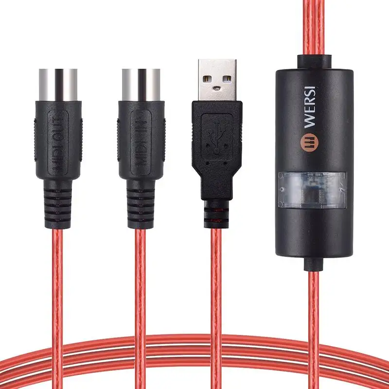 Electric Piano Drum USB IN-OUT MIDI Cable Converter Professional PC/Laptop/Mac Music Keyboard Adapter Cord For Home Music Studio
Electric Piano Drum USB IN-OUT MIDI Cable Converter Professional PC/Laptop/Mac Music Keyboard Adapter Cord For Home Music Studio
