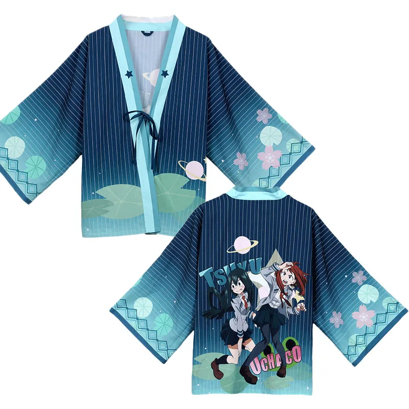 Anime My Hero Academia Asui Tsuyu Cosplay Costumes Uraraka Ochako Kimono Yukata Outerwear Coat Unisex Daily Haori Shirts
Anime My Hero Academia Asui Tsuyu Cosplay Costumes Uraraka Ochako Kimono Yukata Outerwear Coat Unisex Daily Haori Shirts