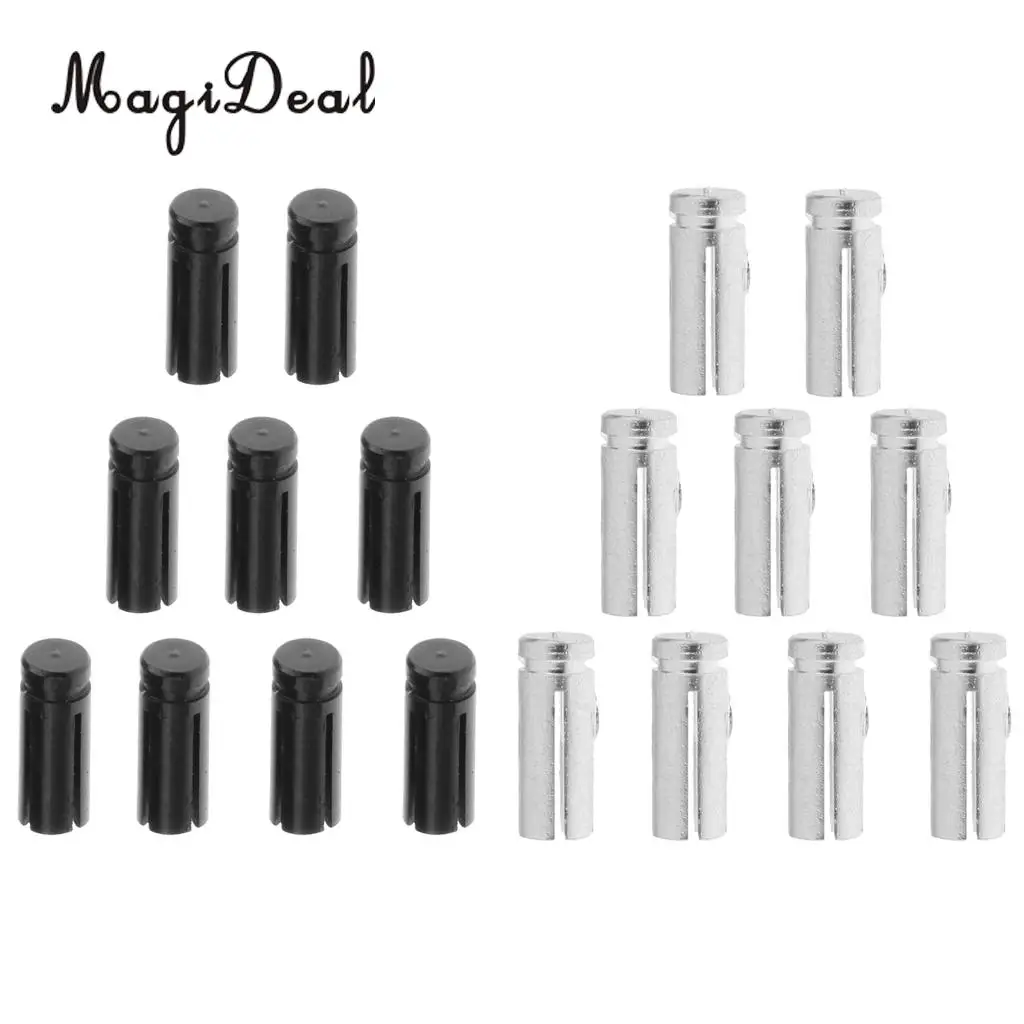 18pcs Flight Protectors Durable Design Pro Anodised Aluminum Dart Flight Savers / Protectors -Black/Silver