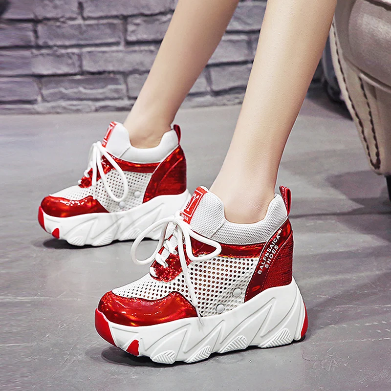 10cm Hight Increase Women Sneakers Mesh Breathable Chunky Sneakers Casual Shoes Woman Flats Platform Wedges Ladies Creepers
10cm Hight Increase Women Sneakers Mesh Breathable Chunky Sneakers Casual Shoes Woman Flats Platform Wedges Ladies Creepers