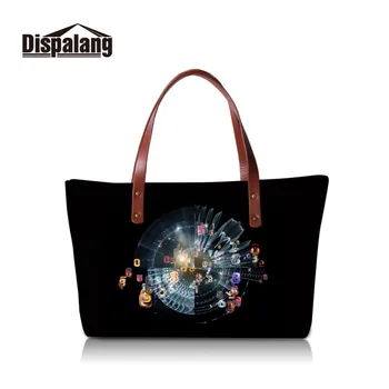Dispalang Women Handbags Christmas Gifts Large Shoulder Bags Dream Black Printing Feminina Hand Bag Tote Ladies Top-handle Bags 
Dispalang Women Handbags Christmas Gifts Large Shoulder Bags Dream Black Printing Feminina Hand Bag Tote Ladies Top-handle Bags