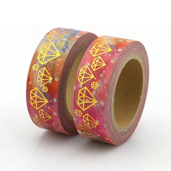 1pcs foil diamond colorful Washi Tape Japanese Paper 15mm*10m Cute Masking Tape Photo Album Diy Decorative Tapes
1pcs foil diamond colorful Washi Tape Japanese Paper 15mm*10m Cute Masking Tape Photo Album Diy Decorative Tapes