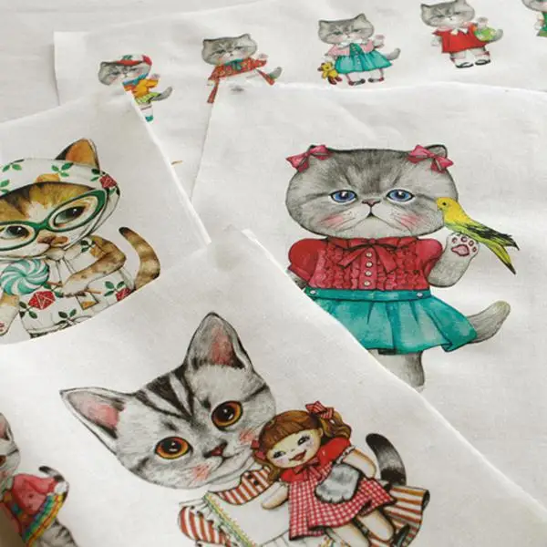 HomeTextile Linen Cotton Cloth 140cm*80cm for DIY Usage Lovely Cat pattern printed Cotton Fabric
HomeTextile Linen Cotton Cloth 140cm*80cm for DIY Usage Lovely Cat pattern printed Cotton Fabric