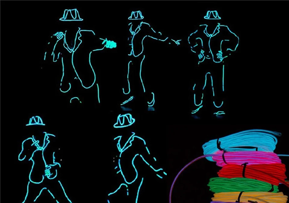 1m 2m 3m 4m 5m Neon Light EL Wire (3)