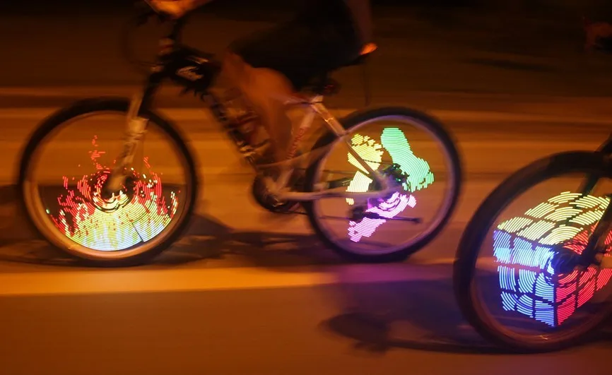 Фото Последние светодиодные фонари горный велосипед спицы горячие - купить