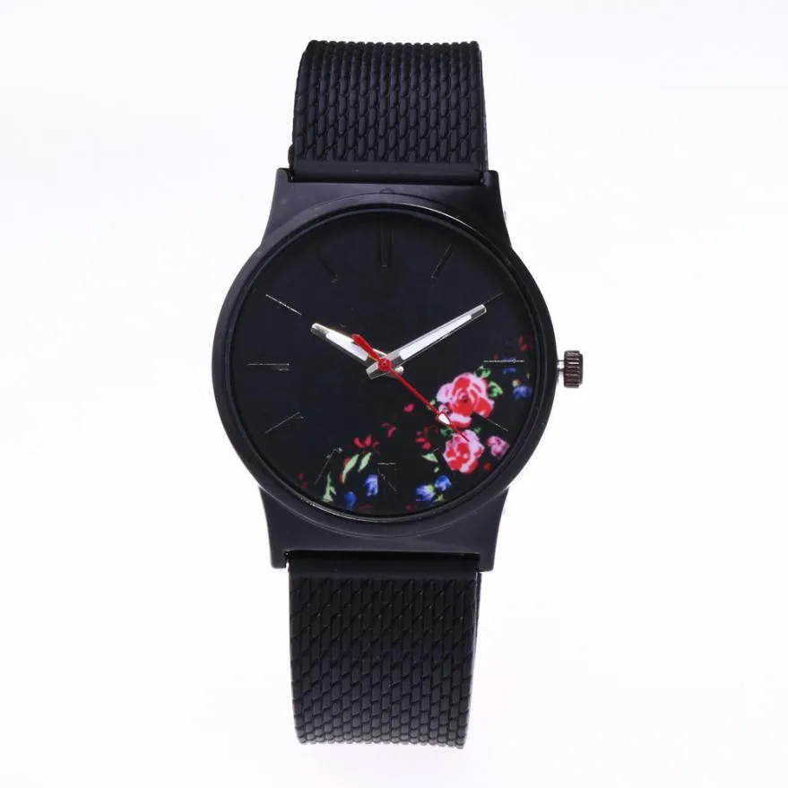 Simple Flower Women Analog Quartz Watch Men Top Brand Silicone Strap Black Wrist Watches Women's Casual Clock Relogio Reloj #LH
Simple Flower Women Analog Quartz Watch Men Top Brand Silicone Strap Black Wrist Watches Women's Casual Clock Relogio Reloj #LH