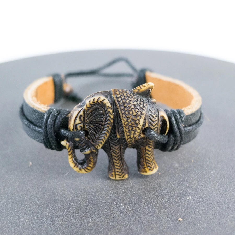 Men's leather Retro Elephant Bracelet limitation Yak Bone Material Bone Art Vintage Bracelets For Man #GZ407
Men's leather Retro Elephant Bracelet limitation Yak Bone Material Bone Art Vintage Bracelets For Man #GZ407