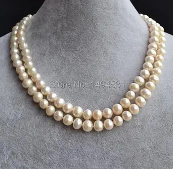Wholesale Pearl Jewelry , White Color AA 8-9MM 2 Rows 17-18 Inches Genuine Freshwater Pearl Necklace - Magnet Clasp
Wholesale Pearl Jewelry , White Color AA 8-9MM 2 Rows 17-18 Inches Genuine Freshwater Pearl Necklace - Magnet Clasp