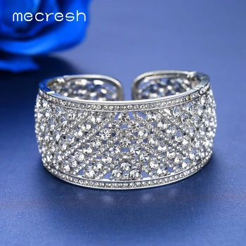 Mecresh Statement Round Silver Color Crystal Bridal Bracelets Bangles Rhinestone Women Cuff Bracelets Christmas Jewelry MSL362
Mecresh Statement Round Silver Color Crystal Bridal Bracelets Bangles Rhinestone Women Cuff Bracelets Christmas Jewelry MSL362