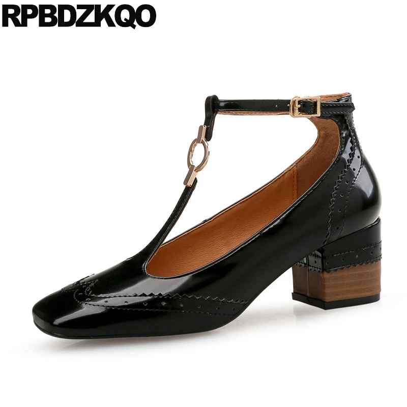 T Strap Brand Designer Shoes Women Bar Square Toe Patent Leather Wooden Brogue Black High Heels Metal Pumps Japanese Chunky
T Strap Brand Designer Shoes Women Bar Square Toe Patent Leather Wooden Brogue Black High Heels Metal Pumps Japanese Chunky