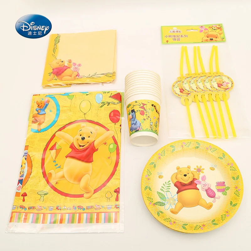 Suitable for 12 People Winnie the Pooh Tableware Set Total 57pcs Cup+Napkin+Tablecover+Straw children Party Supplies Decorations
Suitable for 12 People Winnie the Pooh Tableware Set Total 57pcs Cup+Napkin+Tablecover+Straw children Party Supplies Decorations