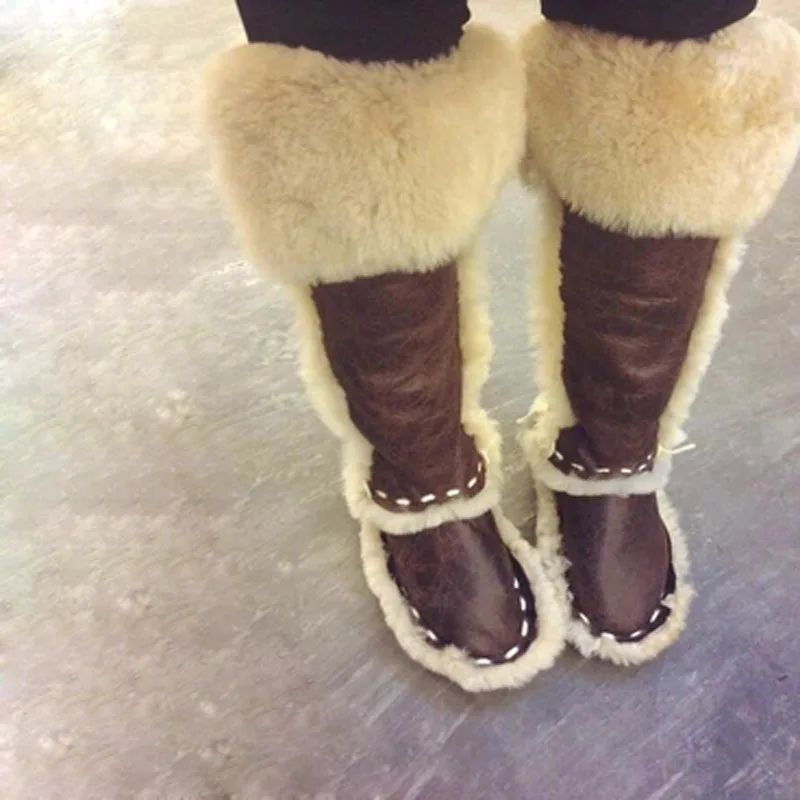 Women Wool Incised Tassel Patched Bling Leather Buttons Mid calf Flats Snow Boots Ladies Winter Warm Plush One Fur Fringed Boots
Women Wool Incised Tassel Patched Bling Leather Buttons Mid calf Flats Snow Boots Ladies Winter Warm Plush One Fur Fringed Boots