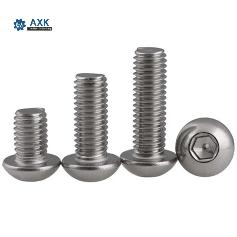 50Pcs M2 M2.5 M3 M4 ISO7380 Stainless Steel 304 Round Head Screws Mushroom Hexagon HEX Socket Button Head Screw Bolt
50Pcs M2 M2.5 M3 M4 ISO7380 Stainless Steel 304 Round Head Screws Mushroom Hexagon HEX Socket Button Head Screw Bolt