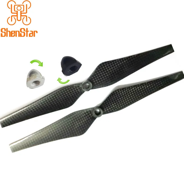 9443 Carbon Fiber Propeller Props + Removable Self-Tightening Nuts for DJI Phantom 2 Version F08076-A
9443 Carbon Fiber Propeller Props + Removable Self-Tightening Nuts for DJI Phantom 2 Version F08076-A