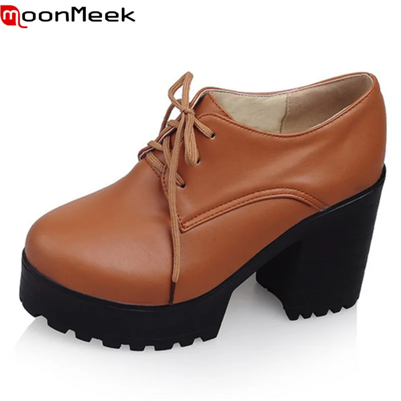 MoonMeek new fashion sweet leidure ribbons platform shoes round toe women pumps square high heels lady shoes
MoonMeek new fashion sweet leidure ribbons platform shoes round toe women pumps square high heels lady shoes