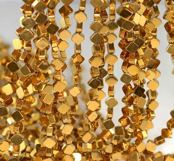 6mm Gold Hematite Gemstone Diamond Square 6x6mm Loose Beads 16 inch Full Strand (90185606-842)
6mm Gold Hematite Gemstone Diamond Square 6x6mm Loose Beads 16 inch Full Strand (90185606-842)