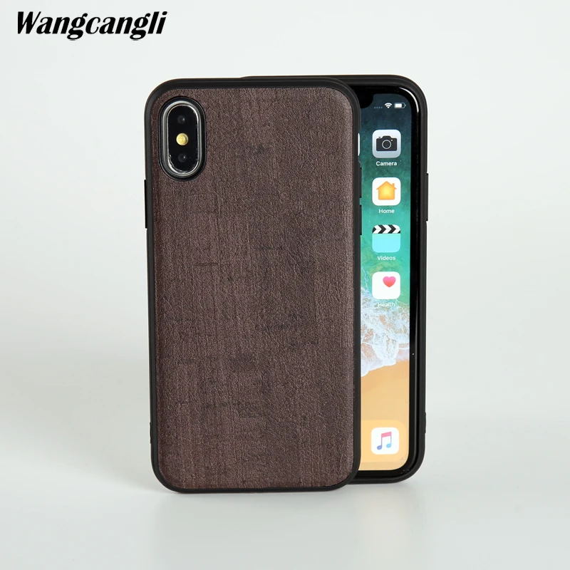 Wangcangli полноразмерный чехол для телефона iPhone x PU защитный Хамелеон текстура кожи 7