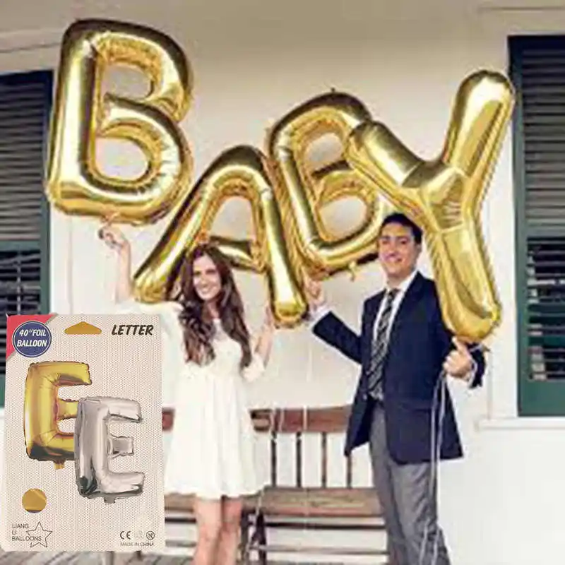 Воздушный шар из фольги с надписью OH BABY 16 дюймов|Украшения своими руками для
