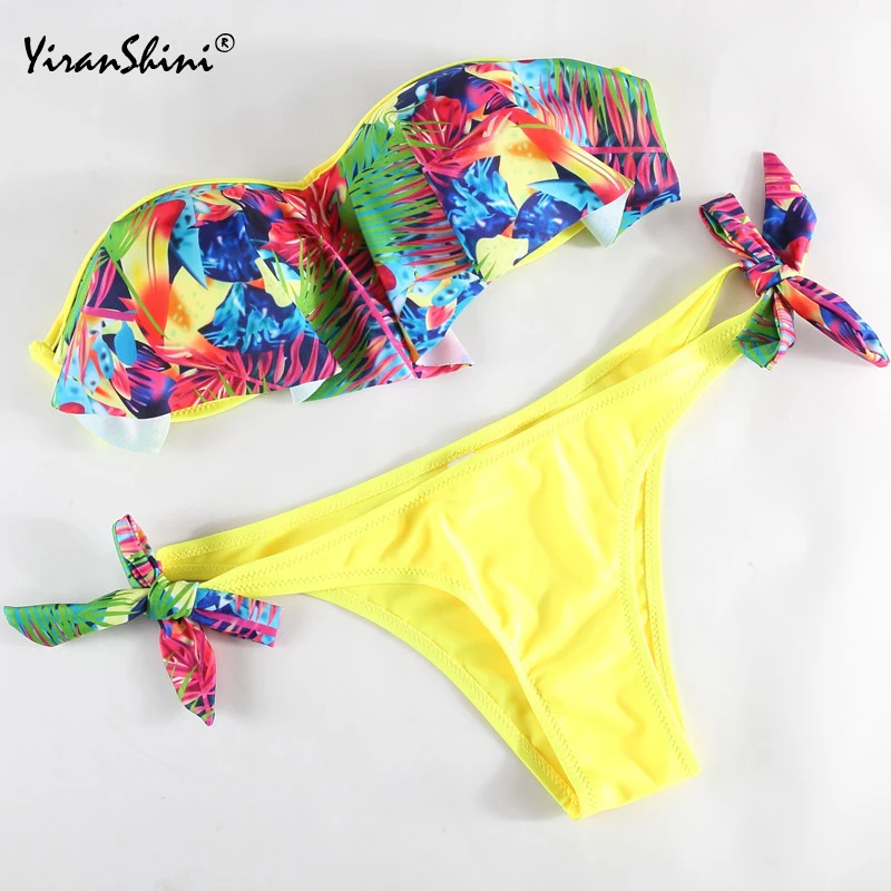YIRANSHINI Printed Sexy Bandage Bikini Set Push Up Summer Low Waist Beach Bathing Suit Sexy Strapless Brazilian Bikinis Biquinis
YIRANSHINI Printed Sexy Bandage Bikini Set Push Up Summer Low Waist Beach Bathing Suit Sexy Strapless Brazilian Bikinis Biquinis