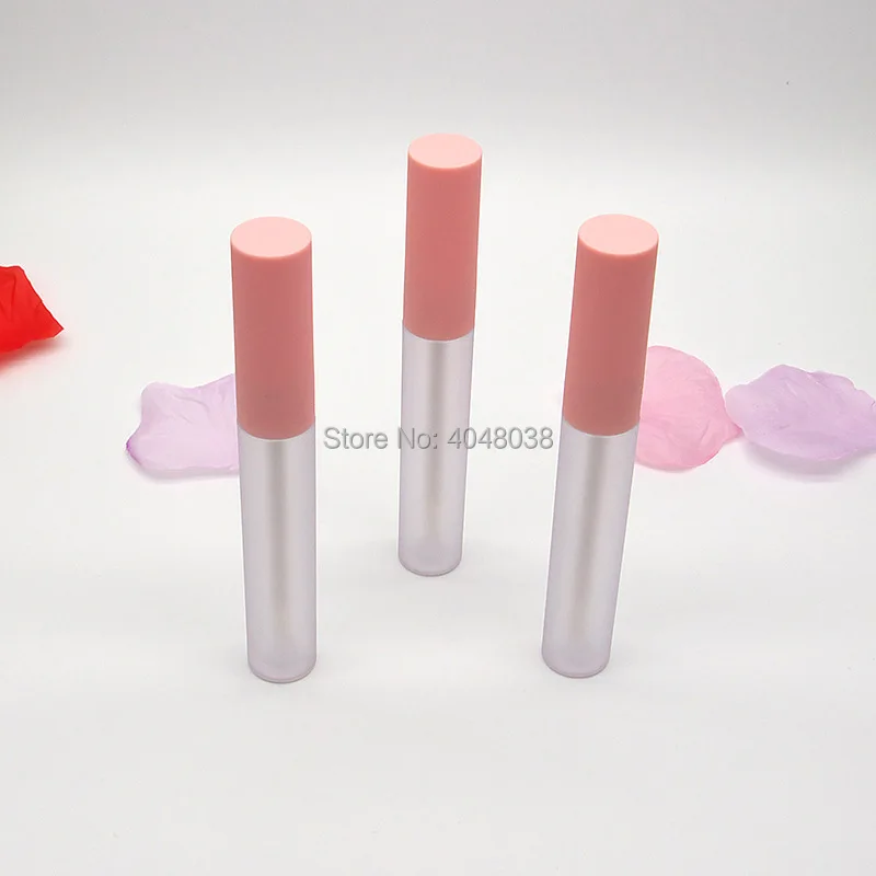 50pcs Cosmetic Container 4.5ML Lipgloss Tube Refillable Frosted Bottle Lip Gloss Compact  Transparent Empty Round Lip Balm Tube (3)