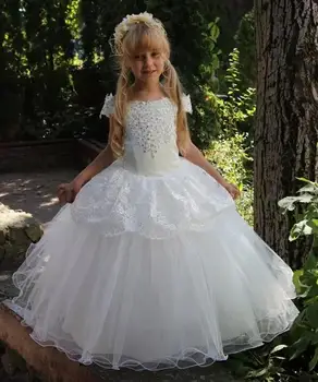 White Flower Girls Dresses for Weddings Lace Beading Off Shoulder First Communion Dress Princess Gowns Custom Any Size
White Flower Girls Dresses for Weddings Lace Beading Off Shoulder First Communion Dress Princess Gowns Custom Any Size