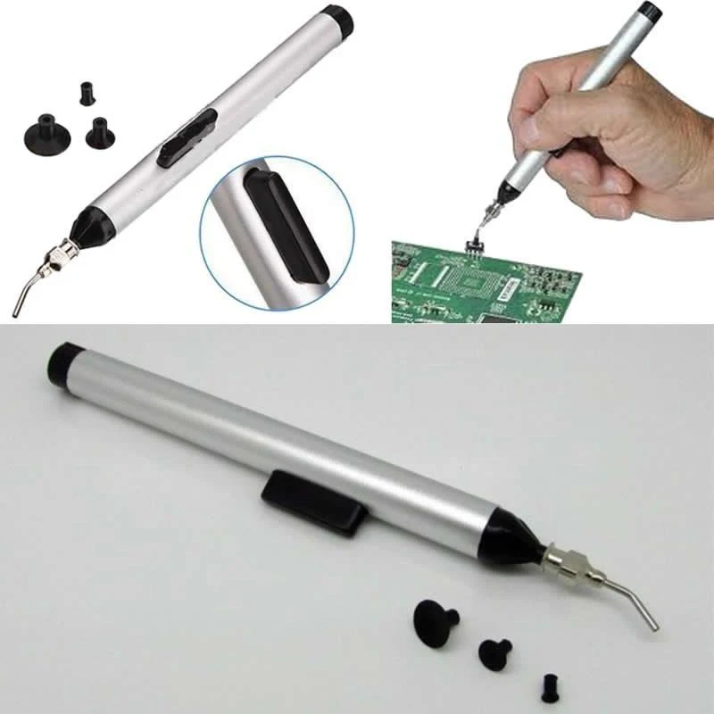 IC Vacuum Pen SMT Chip IC Picker Picker Silver Hot Melt 3 Pipe for IC Solder Desoldering Removal Tool
IC Vacuum Pen SMT Chip IC Picker Picker Silver Hot Melt 3 Pipe for IC Solder Desoldering Removal Tool