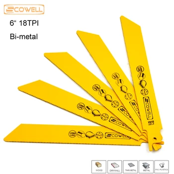 30% off 100pcs 6 inch HSS-Bimetal Reciprocating Saw Blades (saber saw blade) 18TPI For Cutting Metal Reciprocation Saw blades
30% off 100pcs 6 inch HSS-Bimetal Reciprocating Saw Blades (saber saw blade) 18TPI For Cutting Metal Reciprocation Saw blades