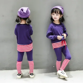 Girls Stripe T-Shirts + pants Two Sets Children's Sweatshirt Legging Children's clothing 3-7 Year
Girls Stripe T-Shirts + pants Two Sets Children's Sweatshirt Legging Children's clothing 3-7 Year