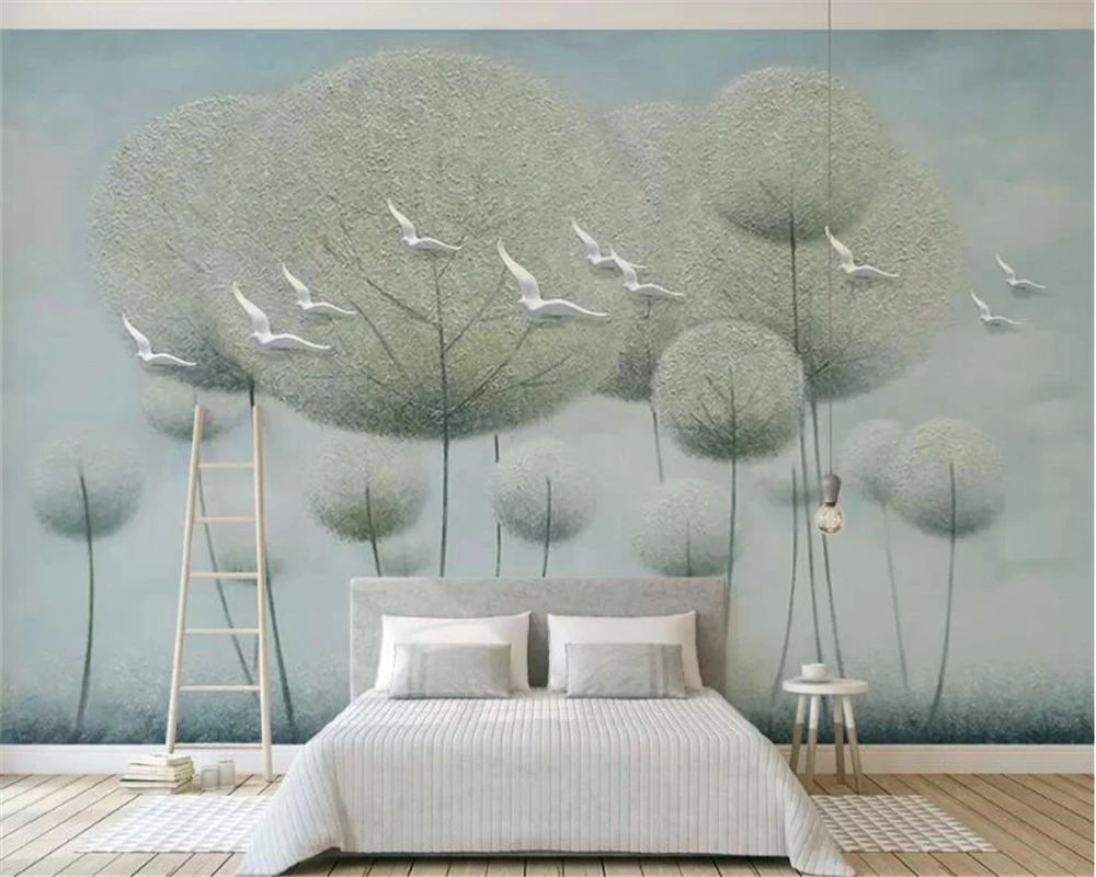 Beibehang Custom abstract forest big tree flying birds fashion landscape oil painting background wall 3d wallpaper mural behang
Beibehang Custom abstract forest big tree flying birds fashion landscape oil painting background wall 3d wallpaper mural behang